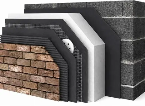 Isolation de façade par l'extérieur avec parement en briquette reconstituée
