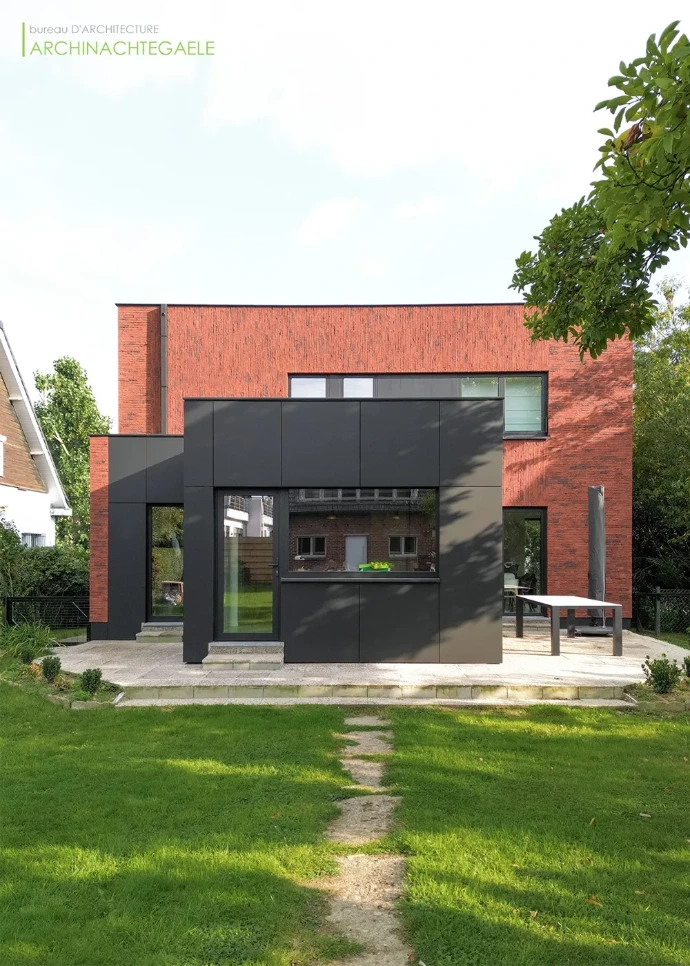 Photo façade arrière briquette rouge